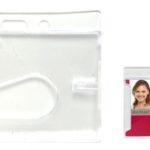 ID Card Holder Horizontal Hard Plastic