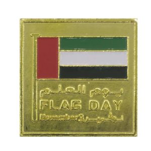 Metal Badge Square Shape for Flag Day