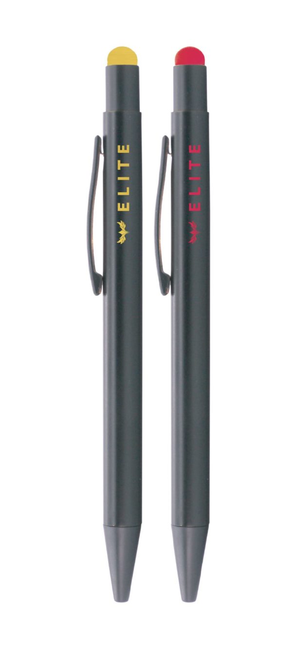 Colour: G G B R S Glossy Black metal barrel with black clip & Tip Coloured Stylus Touch screen