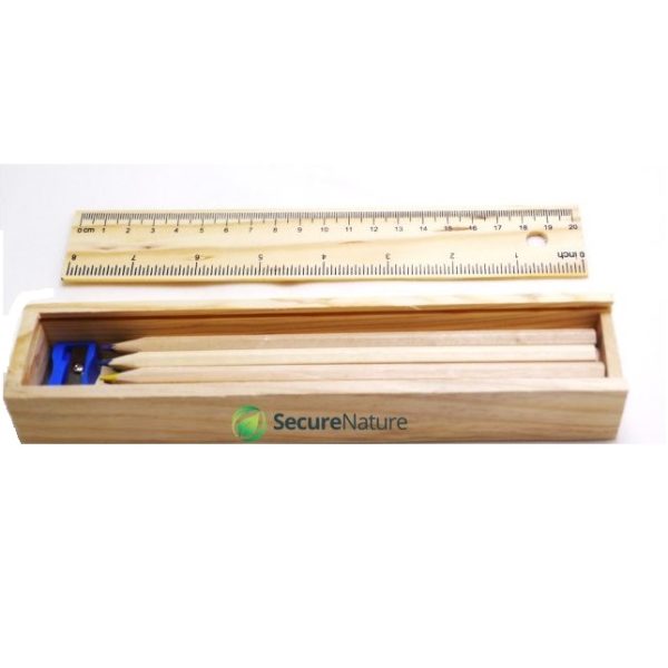 12 pcs Pencil Colour Box with ruler and Sharpener