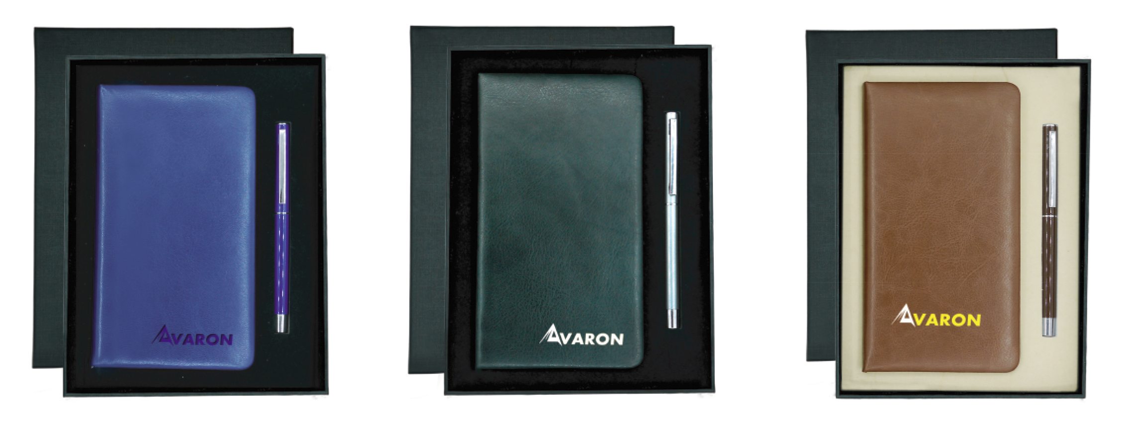 Gift set with a stylish handy notebook and metal pen