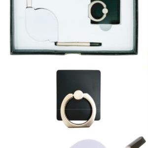 Gift set with expandable cable and metal mobile holder