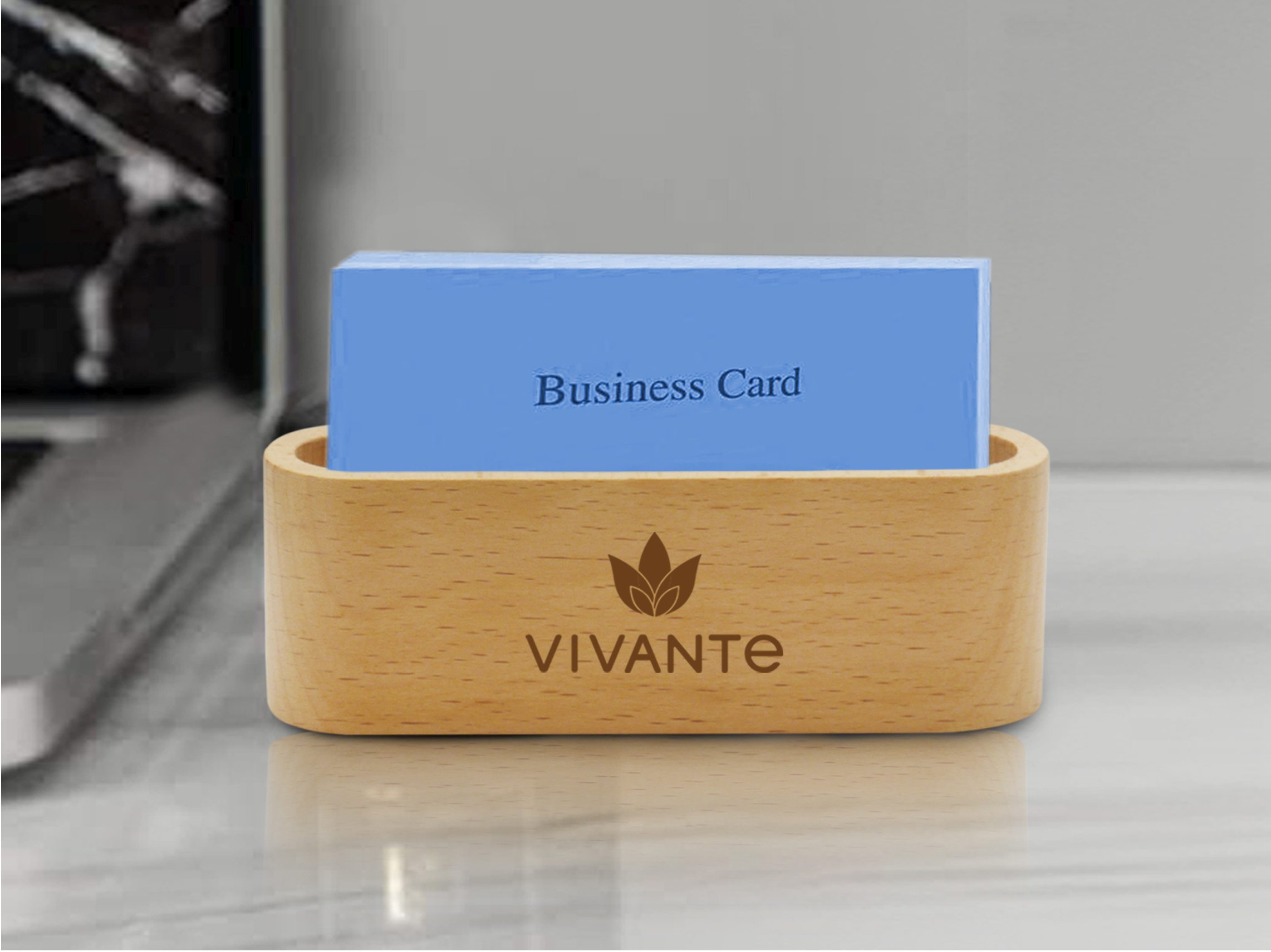 Eco Friendly Bamboo Card Holder