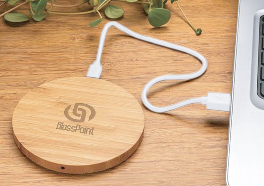 Round Bamboo Wireless Charger