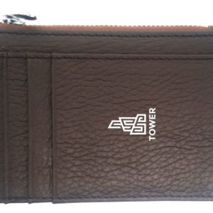 Zipper leather card holder