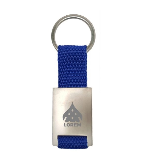 Fabric keychain with metal clip