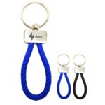 Blue Leather Keychains