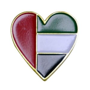 Heart Shaped Metal Badge With Magnet