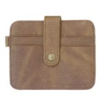 Brown Button Leather card holder