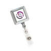 Metal plastic badge reel with Square shape