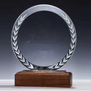 Round Trophy With Wooden Base