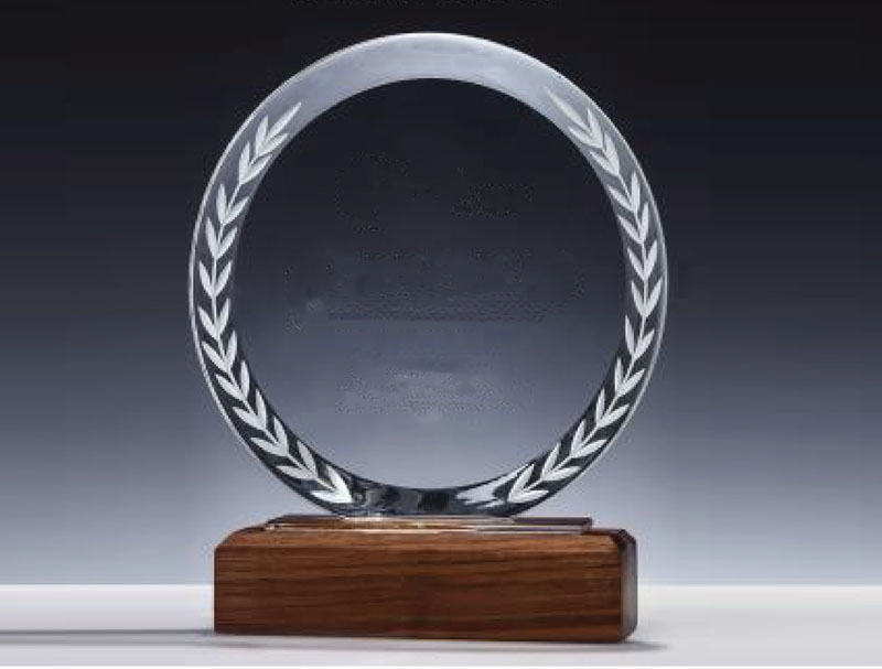 Round Trophy With Wooden Base