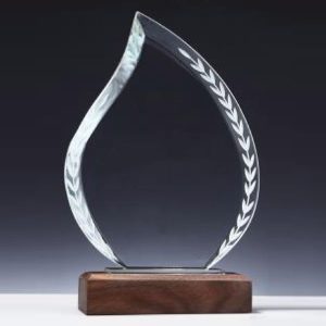 Stylish Trophy with Wooden Base