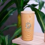 Stainless Steel Tumbler With Bamboo Lid