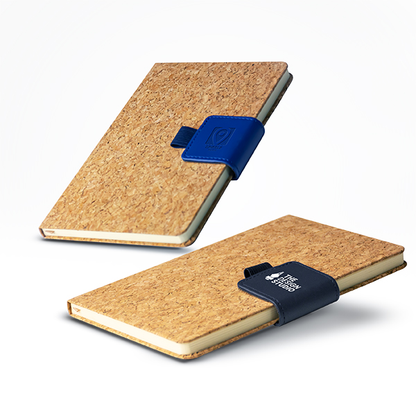 Cork Notebook with Magnetic Closure and Pen Holder